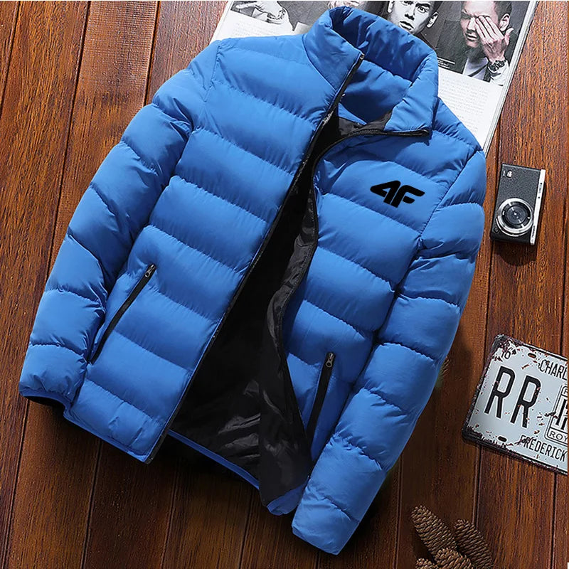 2025 New Winter Long Sleeve Cotton Coat Zipper Jacket Men's Cotton Coat