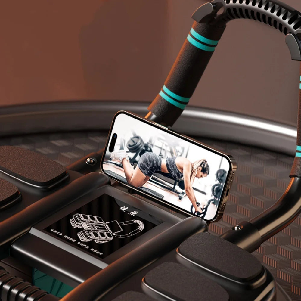 Abdominal Wheel Exerciser Six Elbow Design Slider Abdominal Workout Wheel Automatic Rebound Antislip Home Gym Fitness Equipment